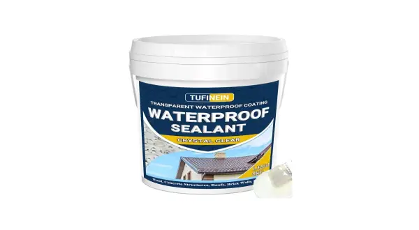 Wiadro z transparentnym uszczelniaczem Tufinein Waterproof Sealant Crystal Clear. Idealny do ochrony dachów i ścian.