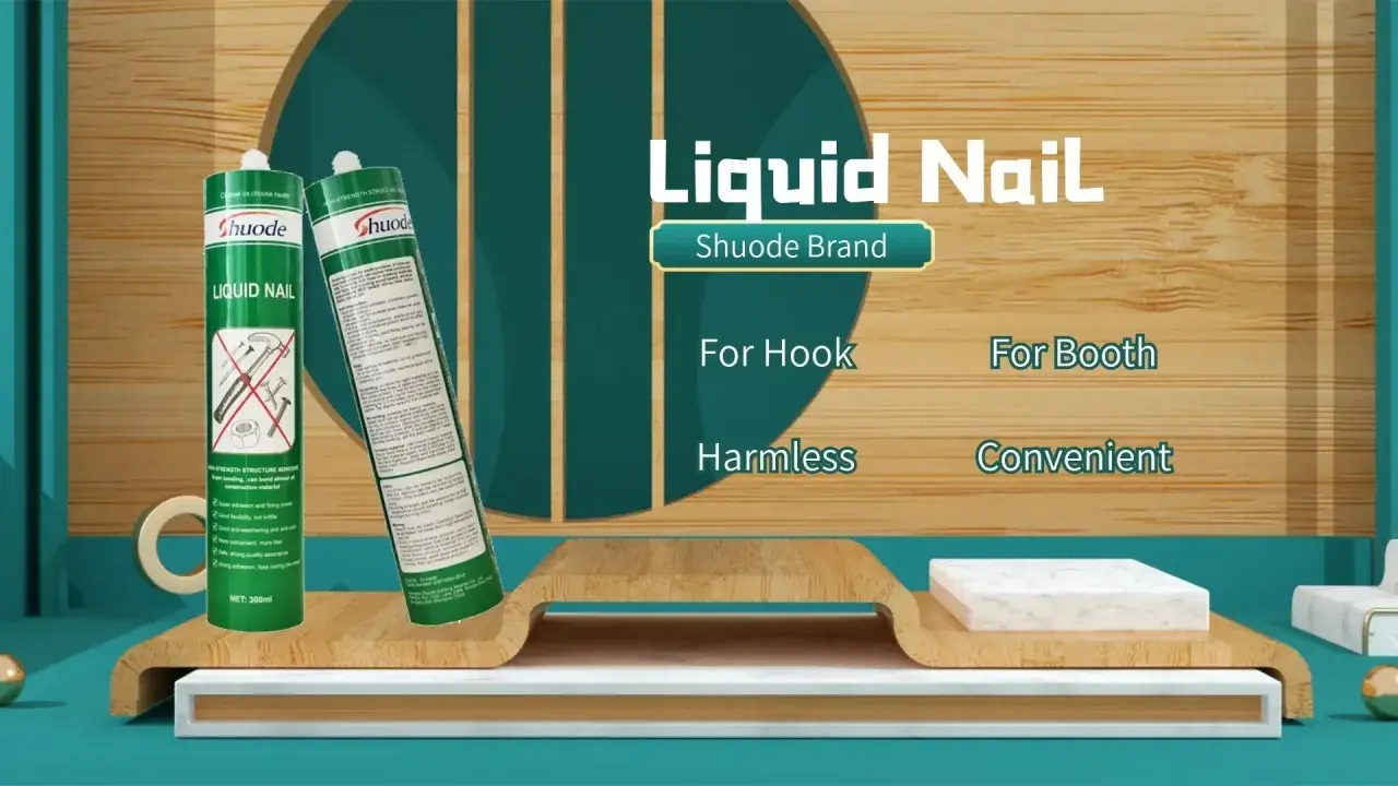 Dwie tubki kleju montażowego szybkoschnącego Shuode Liquid Nail. Idealny do mocowania haczyków i elementów w kabinach.