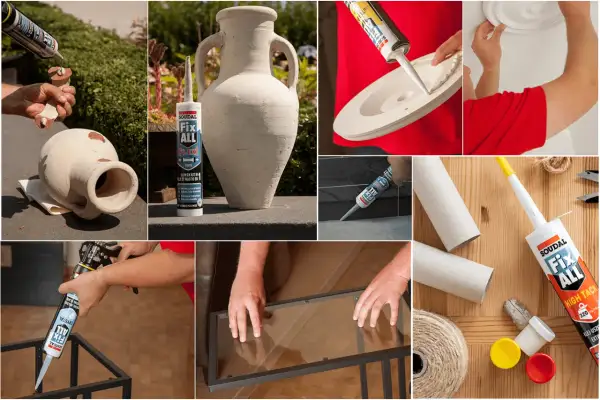 Wszechstronny klej Soudal Fix All do napraw i montażu. Zastosowania: ceramika, metal, drewno, plastik, płytki.