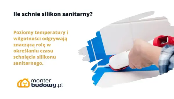 Dłoń z pistoletem do silikonu uszczelnia fugę. Temperatura i wilgotność wpływają na to, dlaczego silikon nie wysycha.